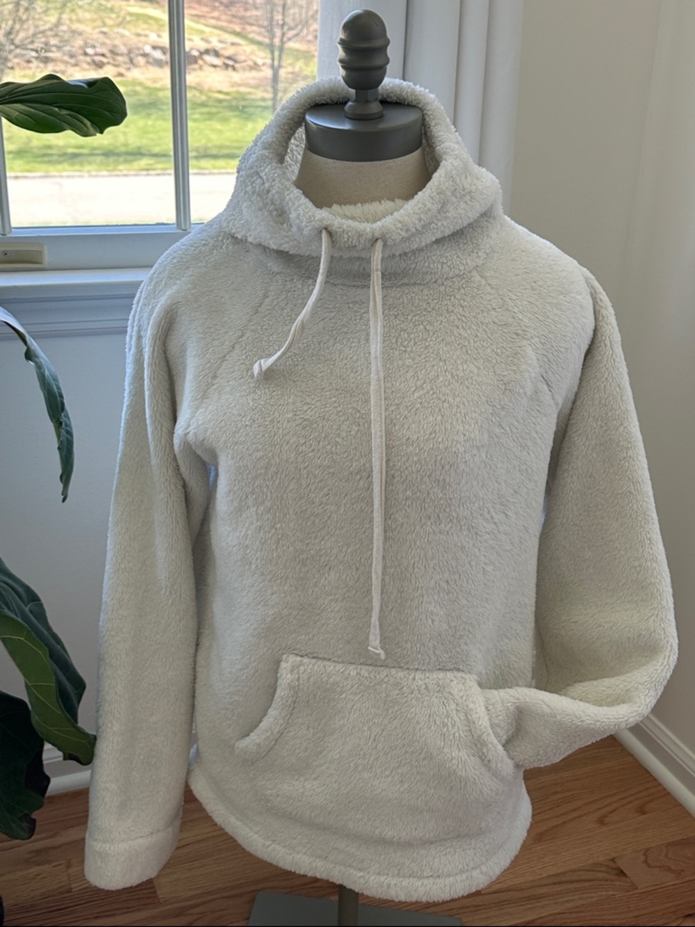 Cozy Cream Sherpa Funnel Neck Top